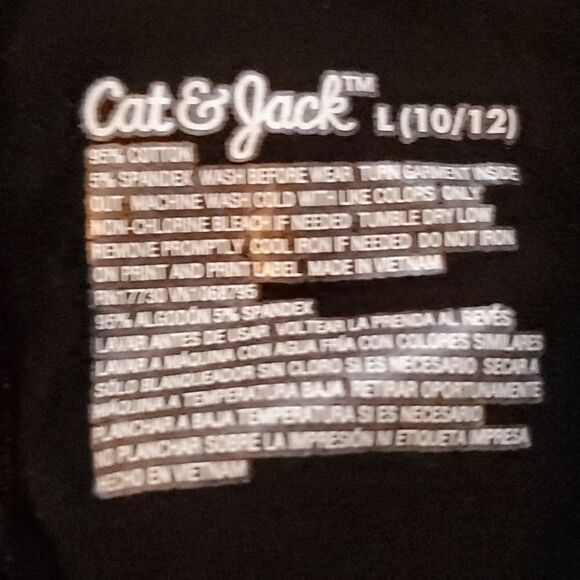 Cat & Jack Girls Size 10/12 Black Glitter Leggings - Picture 3 of 4